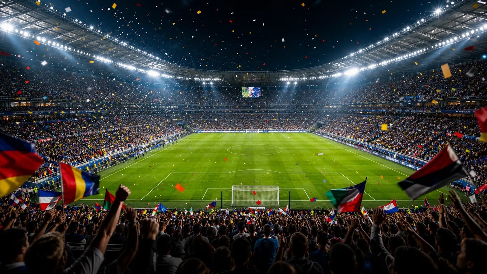 Moderna fudbalska arena pod reflektorima