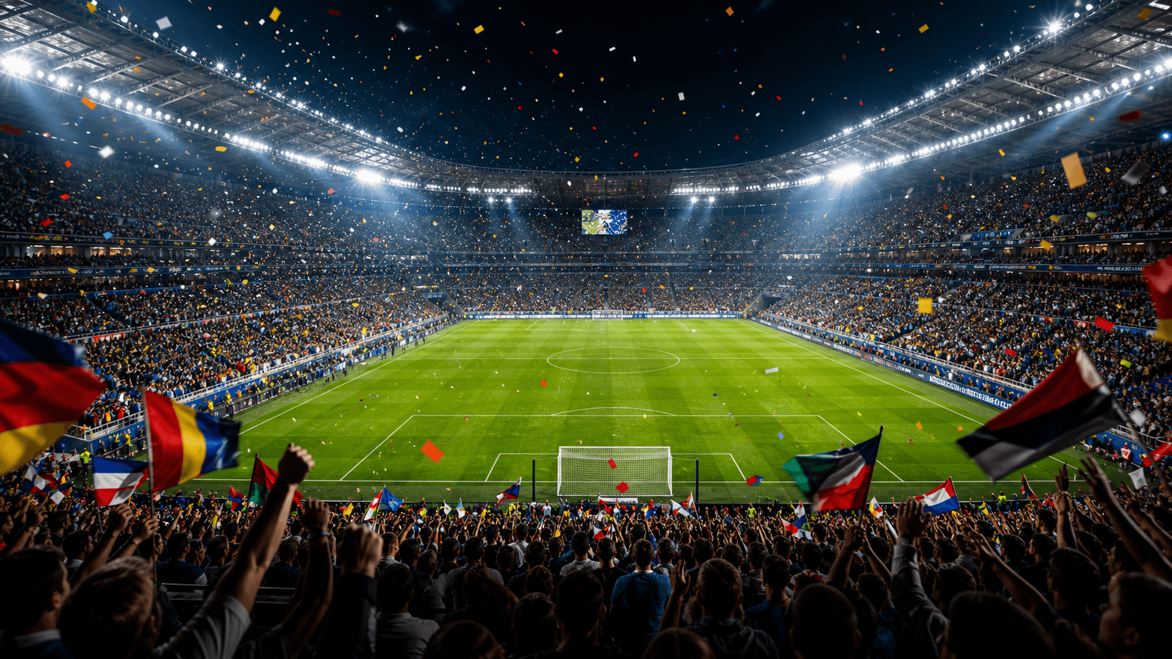Moderna fudbalska arena pod reflektorima